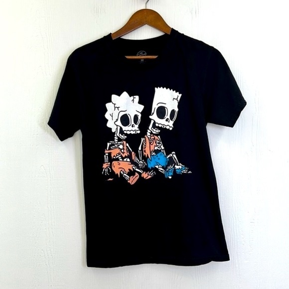The Simpsons - Bart and Lisa Skeletons Treehouse Of Terror T Shirt Size Small - Picture 6 of 9